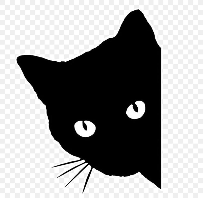 Black Cat Kitten Clip Art Silhouette, PNG, 800x800px, Cat, Black, Black And White, Black Cat, Carnivoran Download Free