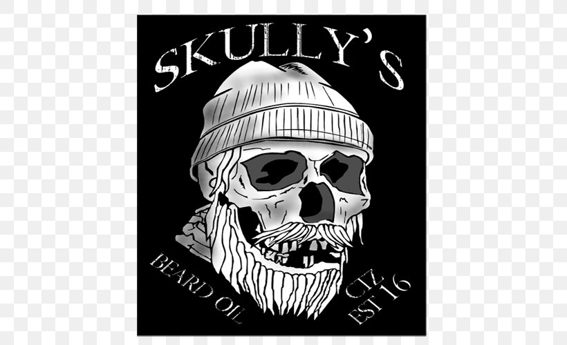 Box Skully's Music-Diner Beard Oil Gift, PNG, 500x500px, Box, Beard, Beard Oil, Black And White, Bone Download Free