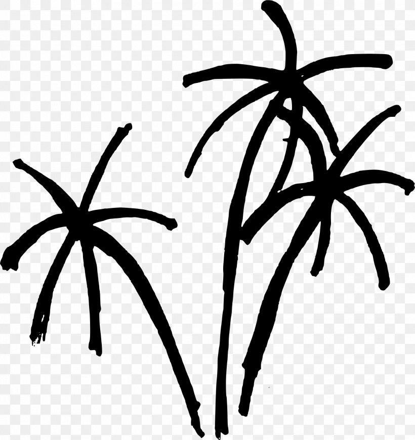 Clip Art, PNG, 2129x2260px, Arecaceae, Artwork, Black And White, Branch, Drawing Download Free