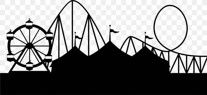 Silhouette Carnival Cruise Line Traveling Carnival, PNG, 2398x1104px, Silhouette, Amusement Park, Black, Black And White, Brand Download Free