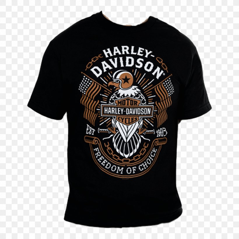 T-shirt Sleeve Mount Ephraim Barb's Harley-Davidson Logo, PNG, 1024x1024px, Tshirt, Black, Black M, Brand, Freedom Of Choice Download Free