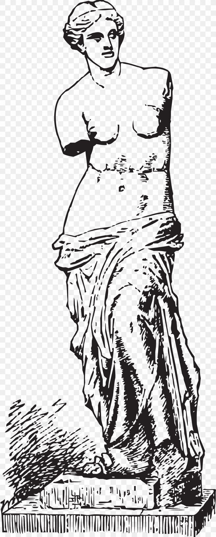 Venus De Milo T-shirt Drawing Statue, PNG, 1811x4503px, Venus De Milo, Aleijadinho, Area, Arm, Art Download Free
