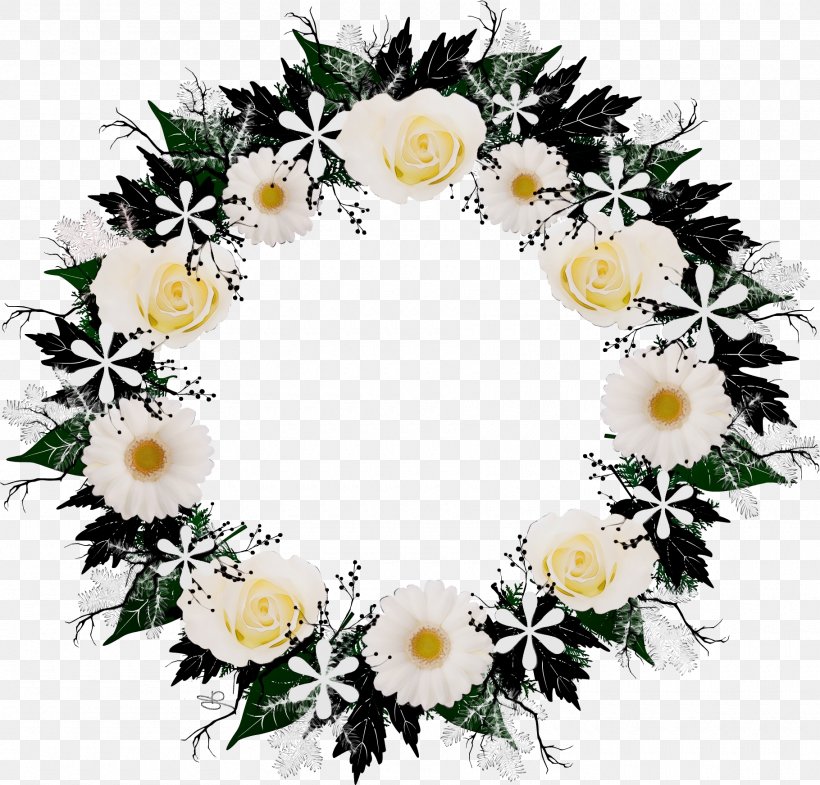Watercolor Christmas Wreath, PNG, 1820x1744px, Watercolor, Artificial Flower, Bouquet, Camomile, Chamaemelum Nobile Download Free