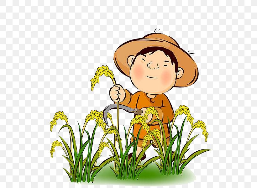 Farmer Rice Agriculture Harvest Clip Art, PNG, 534x600px, Farmer, Agriculture, Art, Artwork, Child Download Free