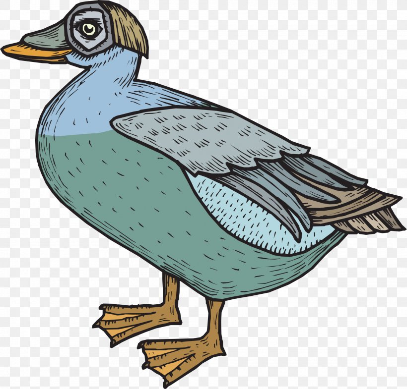 Bird Goose Duck Mallard Feather, PNG, 1920x1840px, Bird, Anatidae, Art, Artwork, Beak Download Free