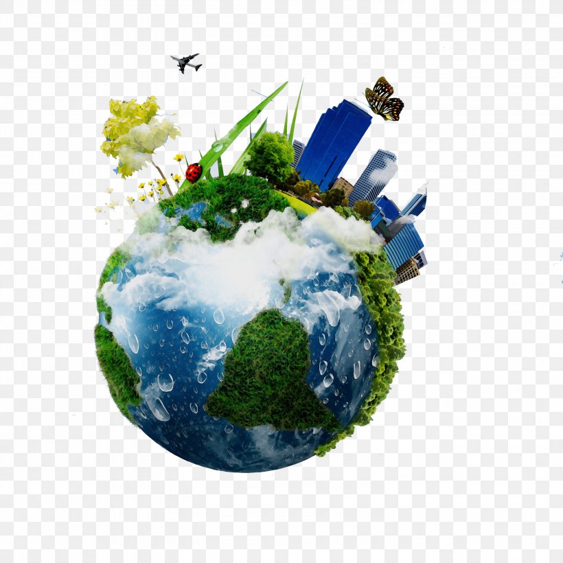 Earth World Planet Plant Globe, PNG, 3000x3000px, Watercolor, Astronomical Object, Earth, Globe, Interior Design Download Free