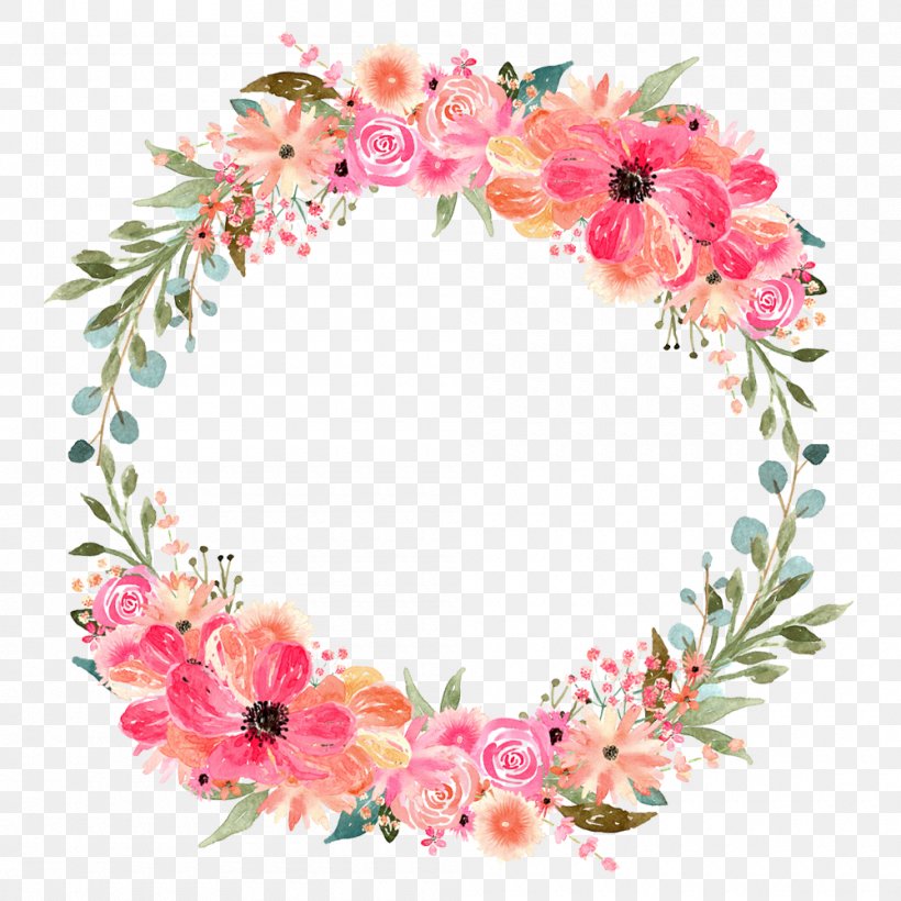 Floral Design Wreath Watercolor Painting Jennifer Crafts, PNG, 1000x1000px, Floral Design, Craft, Cut Flowers, Decor, Floristry Download Free