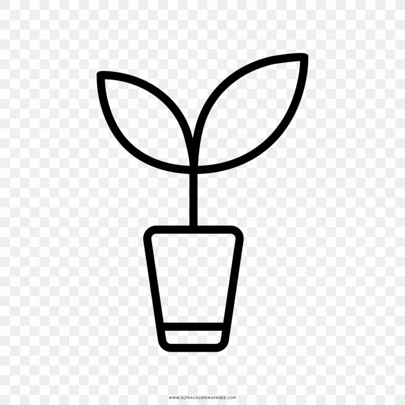 Coloring Book Drawing Black And White Plant Clip Art, PNG, 1000x1000px, Watercolor, Cartoon, Flower, Frame, Heart Download Free