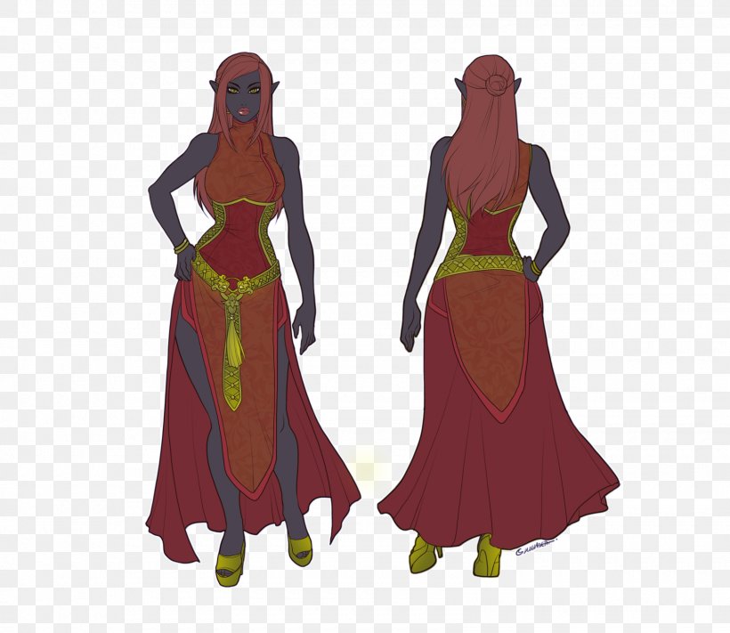 Drowtales Fashion Design Robe Gown, PNG, 1600x1389px, Drowtales, Borderlands, Cartoon, Character, Clothing Download Free