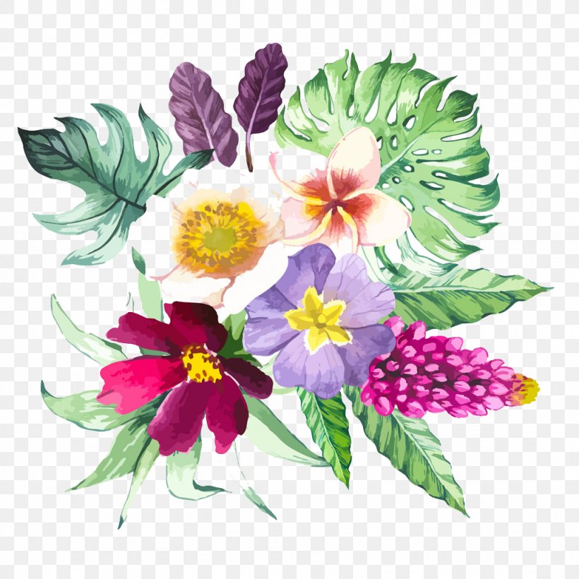 Watercolor: Flowers Watercolor Painting Illustration, PNG, 1024x1024px, Watercolor Flowers, Annual Plant, Art, Chrysanths, Cut Flowers Download Free