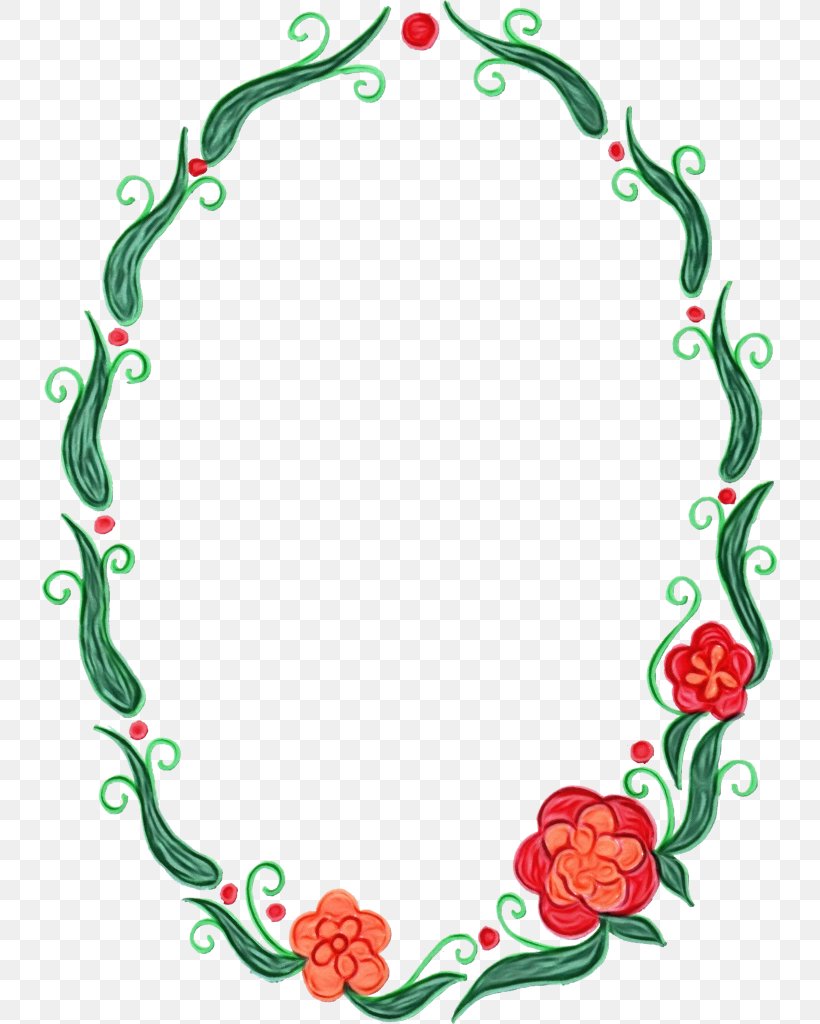 Background Watercolor Frame, PNG, 735x1024px, Oval, Flower, Flower Frame, Holly, Ornament Download Free