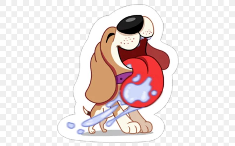 Dog Sticker Viber Giphy Clip Art, PNG, 512x512px, Watercolor, Cartoon, Flower, Frame, Heart Download Free