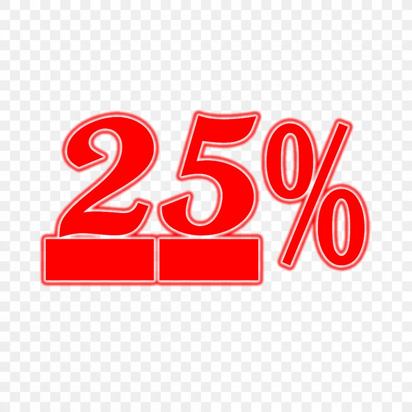 25% Discount Tag., PNG, 1000x1000px, Logo, Area, Brand, Red, Signage Download Free