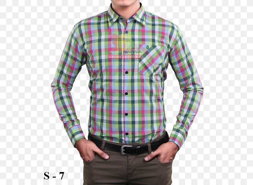 Dress Shirt Tartan, PNG, 600x600px, Dress Shirt, Button, Plaid, Shirt, Sleeve Download Free