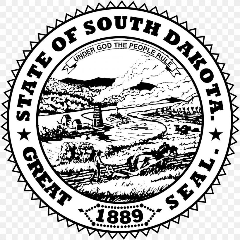 North Dakota Flag Of South Dakota State Flag Lyons, South Dakota, PNG, 1000x1000px, North Dakota, Area, Art, Black And White, Brand Download Free