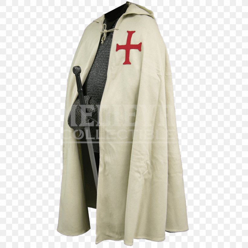 Robe Crusades Knights Templar Cloak, PNG, 850x850px, Robe, Cape, Cloak, Clothes Hanger, Clothing Download Free