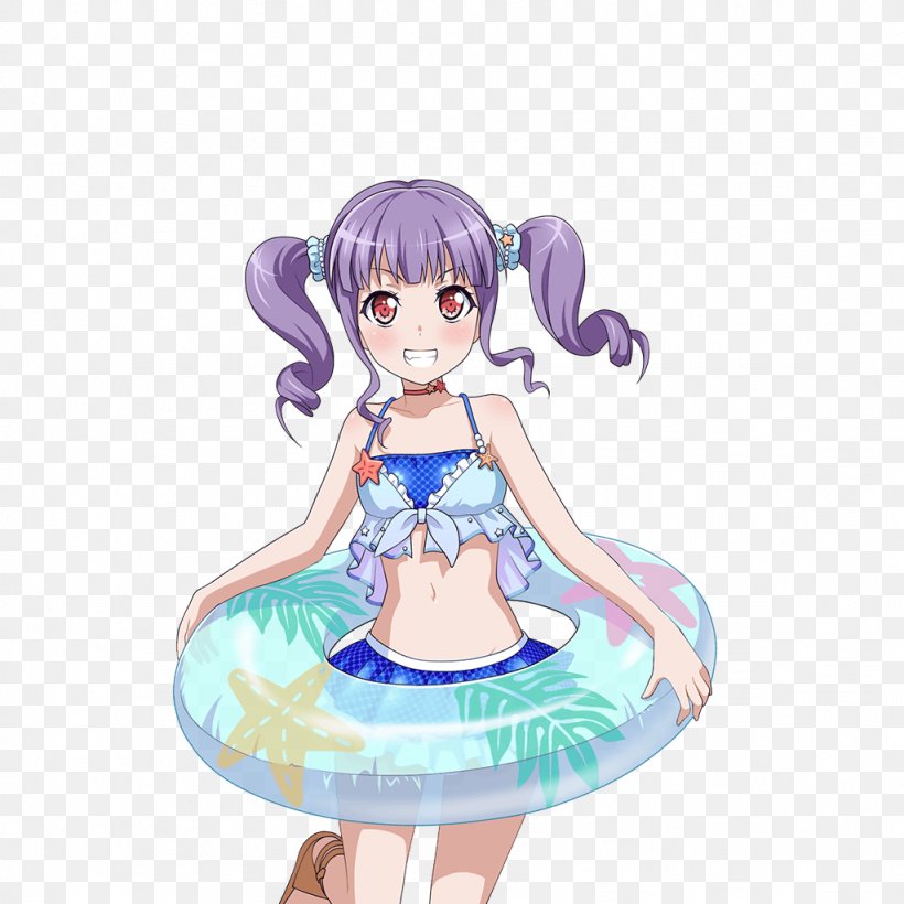 BanG Dream! Girls Band Party! Roselia Swimsuit All-female Band, PNG, 1024x1024px, Watercolor, Cartoon, Flower, Frame, Heart Download Free