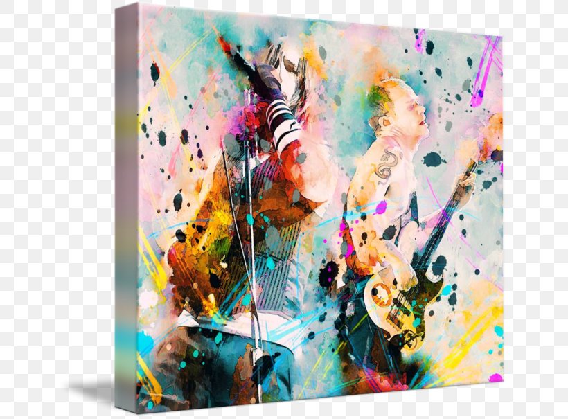 Red Hot Chili Peppers Chili Con Carne Painting Art Canvas Print, PNG, 650x605px, Watercolor, Cartoon, Flower, Frame, Heart Download Free