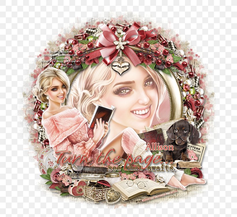 Christmas Ornament Flower Photomontage, PNG, 750x750px, Christmas Ornament, Christmas, Flower, Photomontage, Picture Frame Download Free