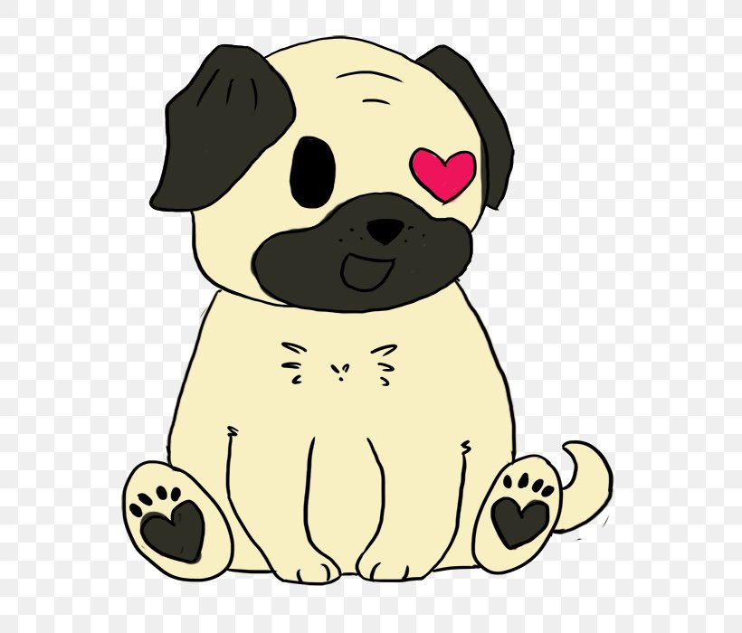 Pug Puppy Animation Animated Cartoon, PNG, 700x700px, Watercolor, Cartoon, Flower, Frame, Heart Download Free