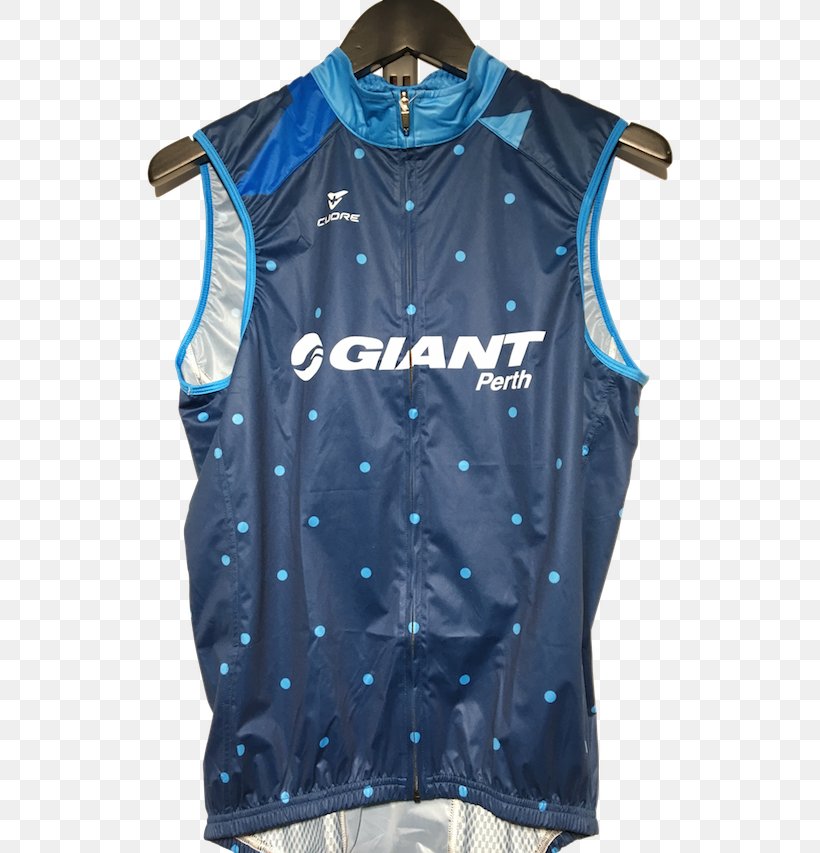 Jersey Giant Perth Sleeve Gilets Giant Bicycles, PNG, 640x853px, Jersey, Active Shirt, Blue, Clothing, Electric Blue Download Free