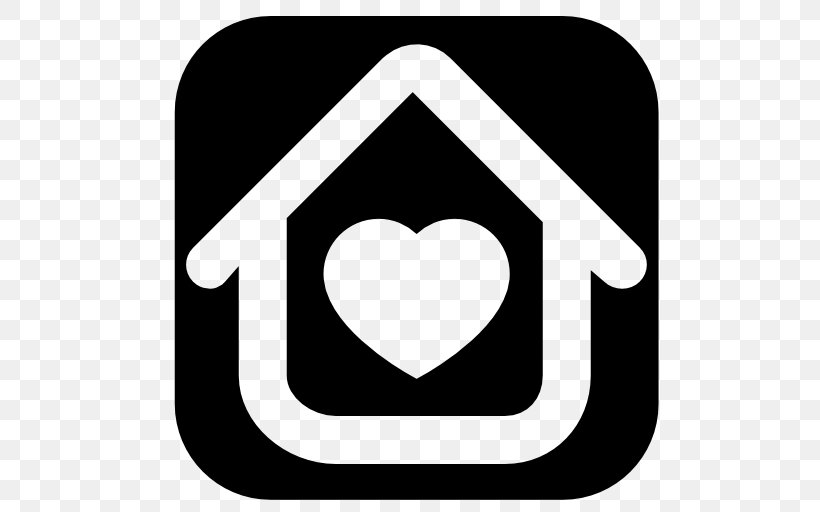 House Building Symbol, PNG, 512x512px, House, Area, Black And White, Building, Heart Download Free