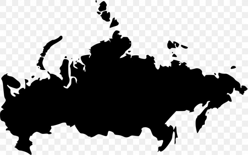 Russia Map Royalty-free, PNG, 981x616px, Russia, Black, Black And White, Cattle Like Mammal, Flag Of Russia Download Free