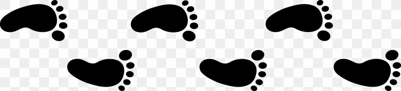 Footprint Clip Art, PNG, 7690x1772px, Footprint, Autocad Dxf, Black, Black And White, Foot Download Free