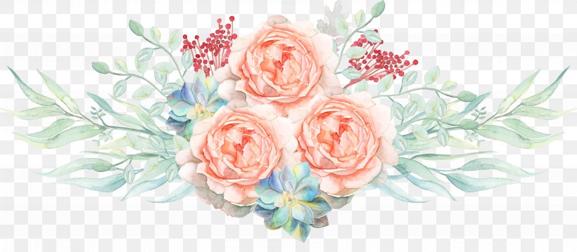 Watercolor Painting Flower Illustration, PNG, 6411x2811px, Flower, Artificial Flower, Color, Cut Flowers, Data Download Free