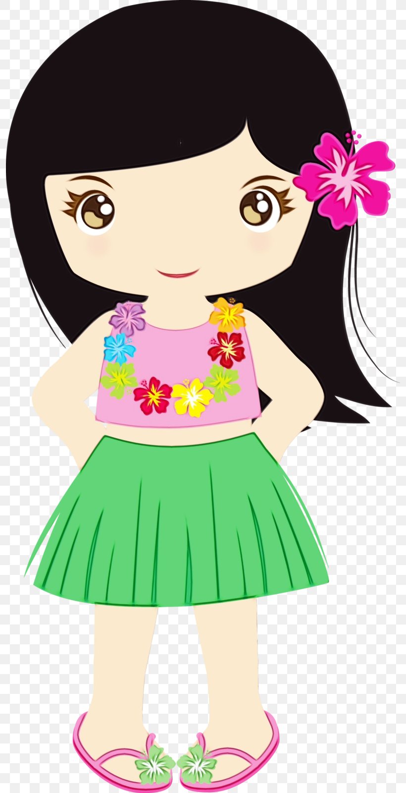 Luau Hawaiian Language Clip Art, PNG, 796x1600px, Luau, Aloha, Animation, Birthday, Black Hair Download Free