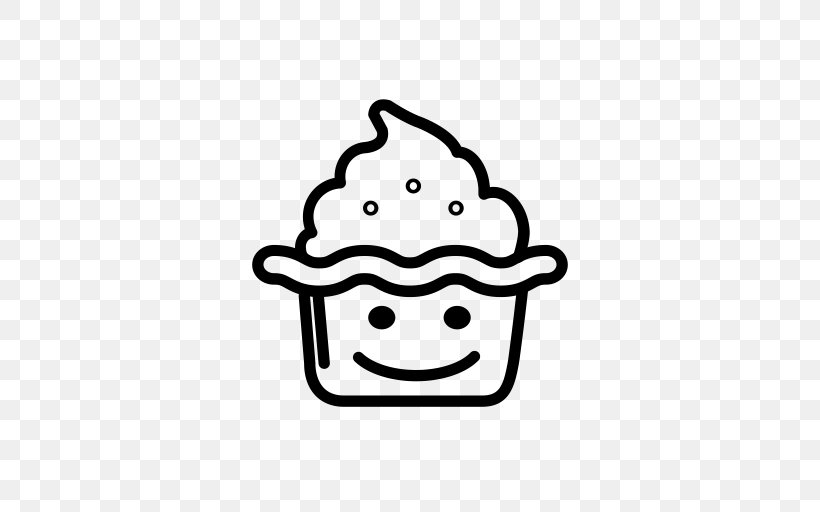 Cupcake Chocolate Ice Cream Frosting & Icing, PNG, 512x512px, Cupcake, Area, Black And White, Cake, Chocolate Download Free