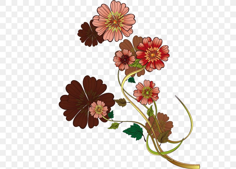 Flower Motif, PNG, 571x586px, Flower, Chrysanthemum, Chrysanths, Cut Flowers, Dahlia Download Free