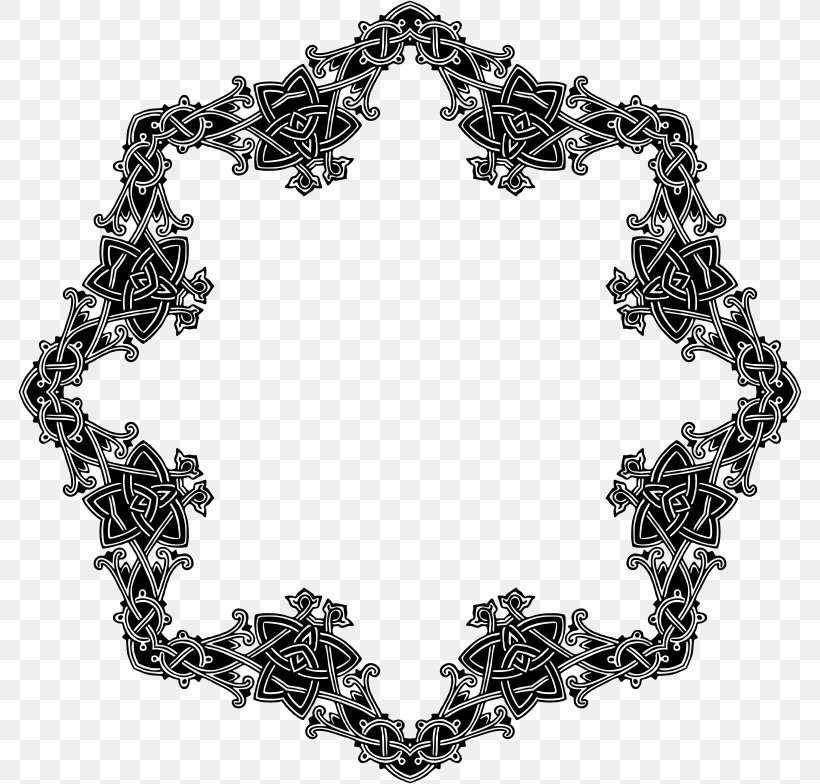 Picture Frames Clip Art, PNG, 784x784px, Picture Frames, Black And White, Body Jewelry, Bracelet, Gold Download Free