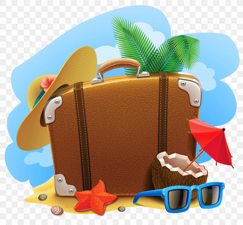 Travel Suitcase Summer Vacation Clip Art, PNG, 4976x4610px, Travel, Baggage, Clip Art, Illustration, Orange Download Free
