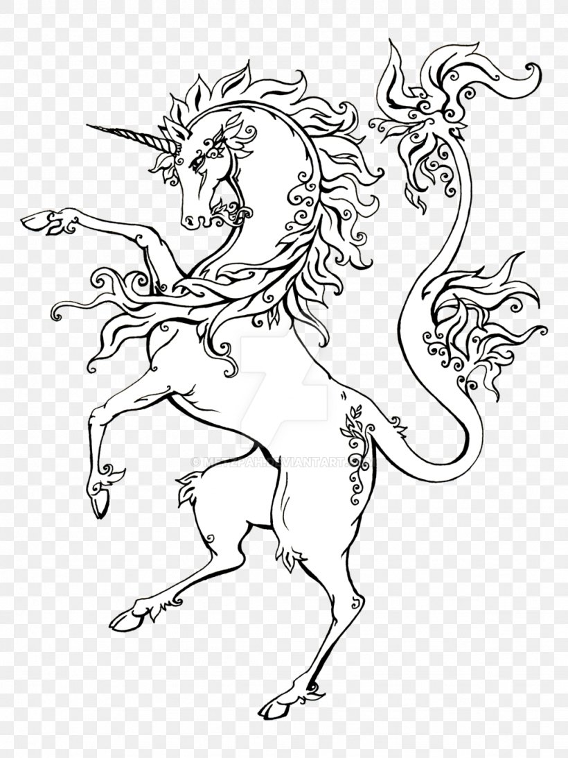 Line Art Drawing Unicorn Heraldry, PNG, 1024x1365px, Line Art, Animal Figure, Art, Artist, Arts Download Free