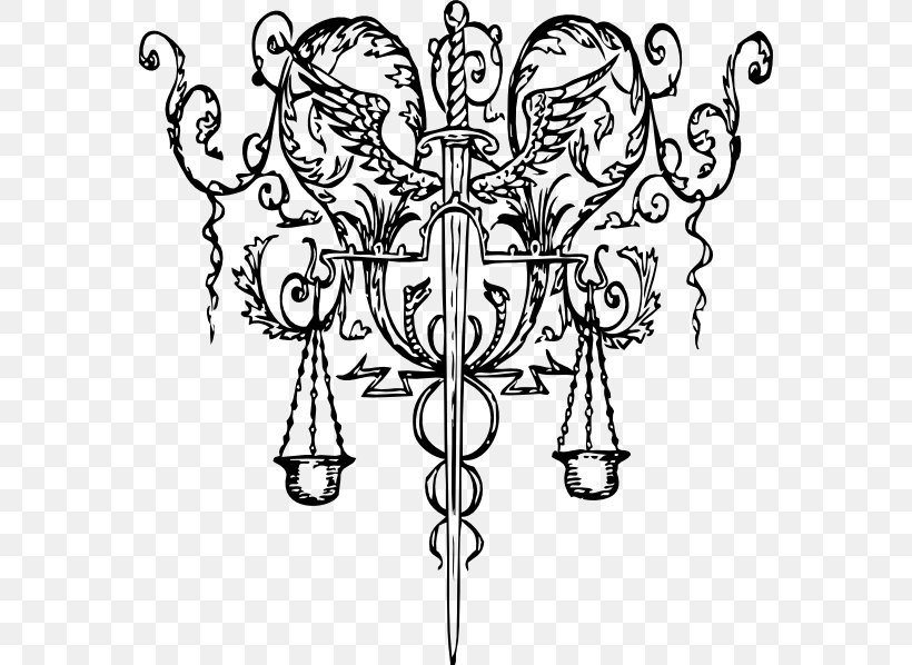 Tattoo Lady Justice Sword Clip Art, PNG, 570x598px, Tattoo, Art, Black And White, Flash, Free Content Download Free