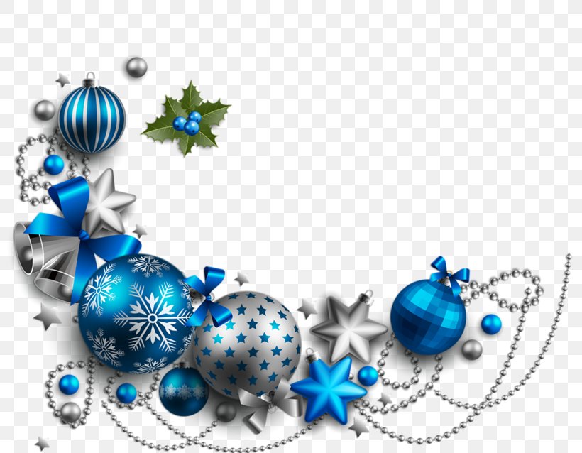 Christmas Ornament New Year Clip Art, PNG, 800x638px, Christmas Ornament, Aqua, Bead, Blue, Body Jewelry Download Free