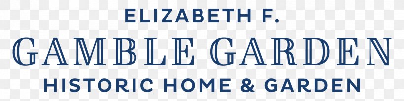 Elizabeth F. Gamble Garden House & Garden Logo, PNG, 2400x600px, Garden, Area, Blue, Brand, California Download Free
