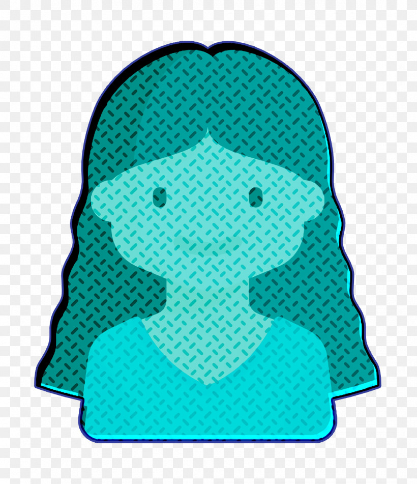 Avatar icon Green. Girl icon PNG.