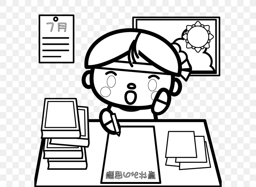 Black And White Homework Summer Vacation Photography, PNG, 600x600px, Watercolor, Cartoon, Flower, Frame, Heart Download Free