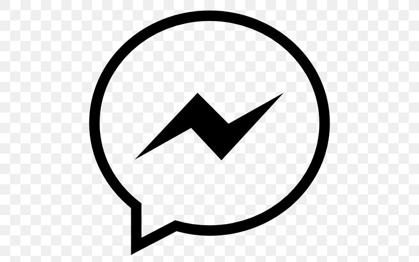 Facebook Messenger, PNG, 512x512px, Facebook Messenger, Area, Black, Black And White, Blog Download Free