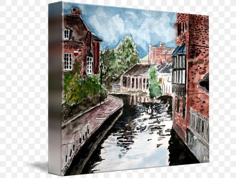 Watercolor Painting Canal Cityscape Gallery Wrap, PNG, 650x619px, Painting, Art, Artist, Canal, Canvas Download Free