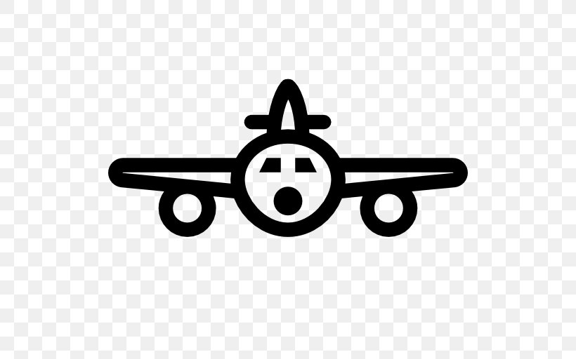 Airplane ICON A5 Aircraft Clip Art, PNG, 512x512px, Airplane, Aircraft, Black And White, Emoticon, Icon A5 Download Free