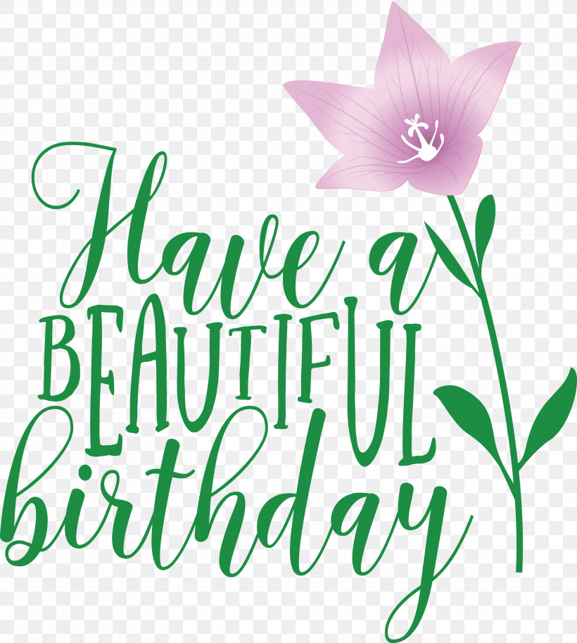 Beautiful Birthday, PNG, 2693x2999px, Beautiful Birthday, Cut Flowers, Floral Design, Flower, Green Download Free