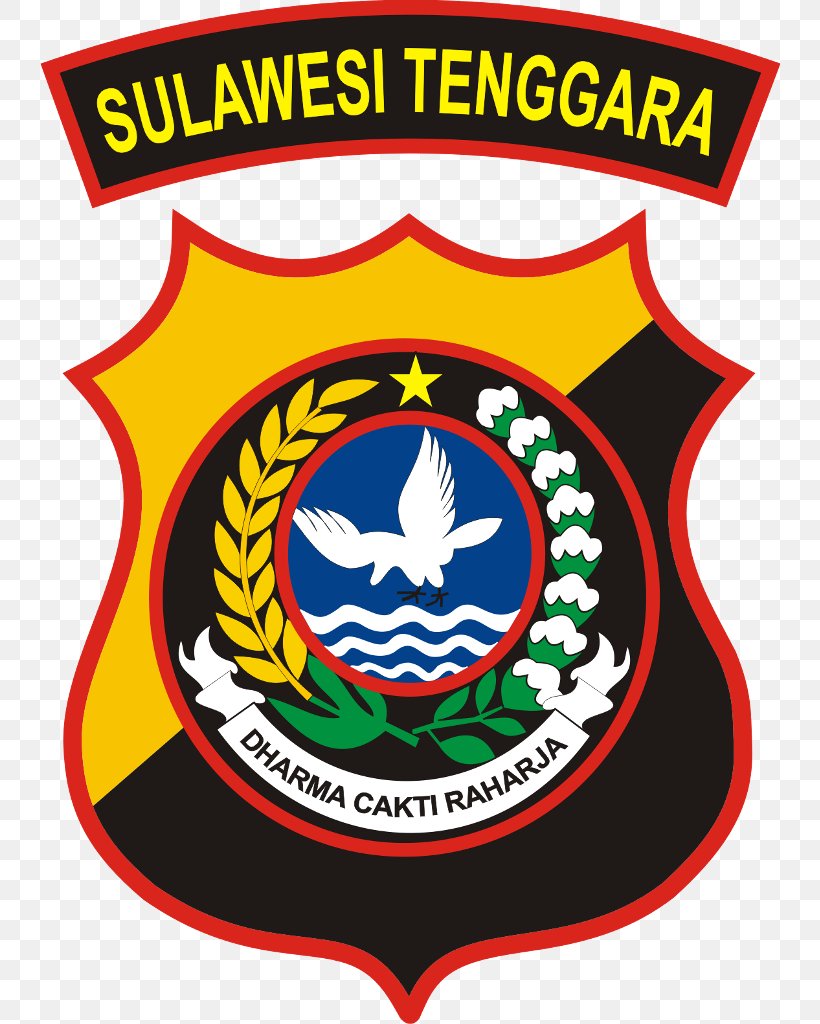Southeast Sulawesi West Sulawesi Kepolisian Daerah Sulawesi Tenggara Indonesian National Police, PNG, 740x1024px, Southeast Sulawesi, Area, Artwork, Brand, Crest Download Free