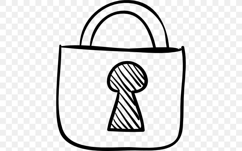 Padlock Drawing Sketch, PNG, 512x512px, Padlock, Area, Artwork, Black, Black And White Download Free