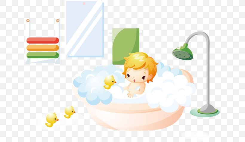 Bathing Child Illustration, PNG, 650x477px, Bathing, Animation, Bubble Bath, Cartoon, Child Download Free