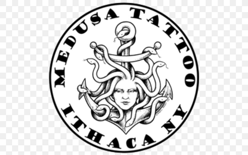 Medusa Tattoo Studio Greek Mythology Gorgon Serifos, PNG, 512x512px, Watercolor, Cartoon, Flower, Frame, Heart Download Free