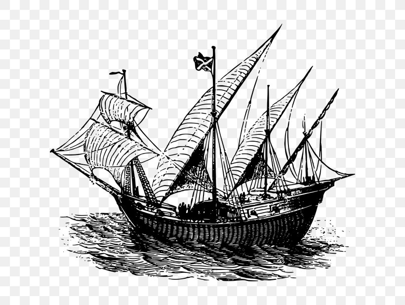 14th Century Sailing Ship Clip Art, PNG, 618x618px, 14th Century, Baltimore Clipper, Barque, Barquentine, Black And White Download Free