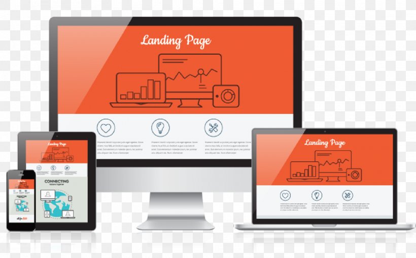 Landing Page Web Design Lead Generation Advertising, PNG, 1965x1223px, Landing Page, Advertising, Brand, Communication, Conversion Rate Download Free